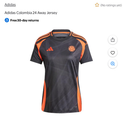 Adidas Colombia 24 Away Jersey size Large