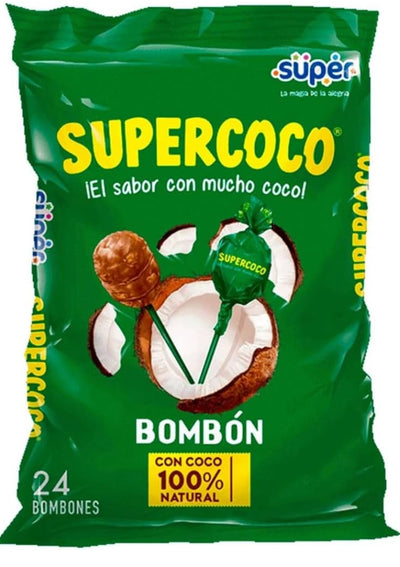 Supercoco Coconut Lollipop 24 Count - Bom bon De Coco