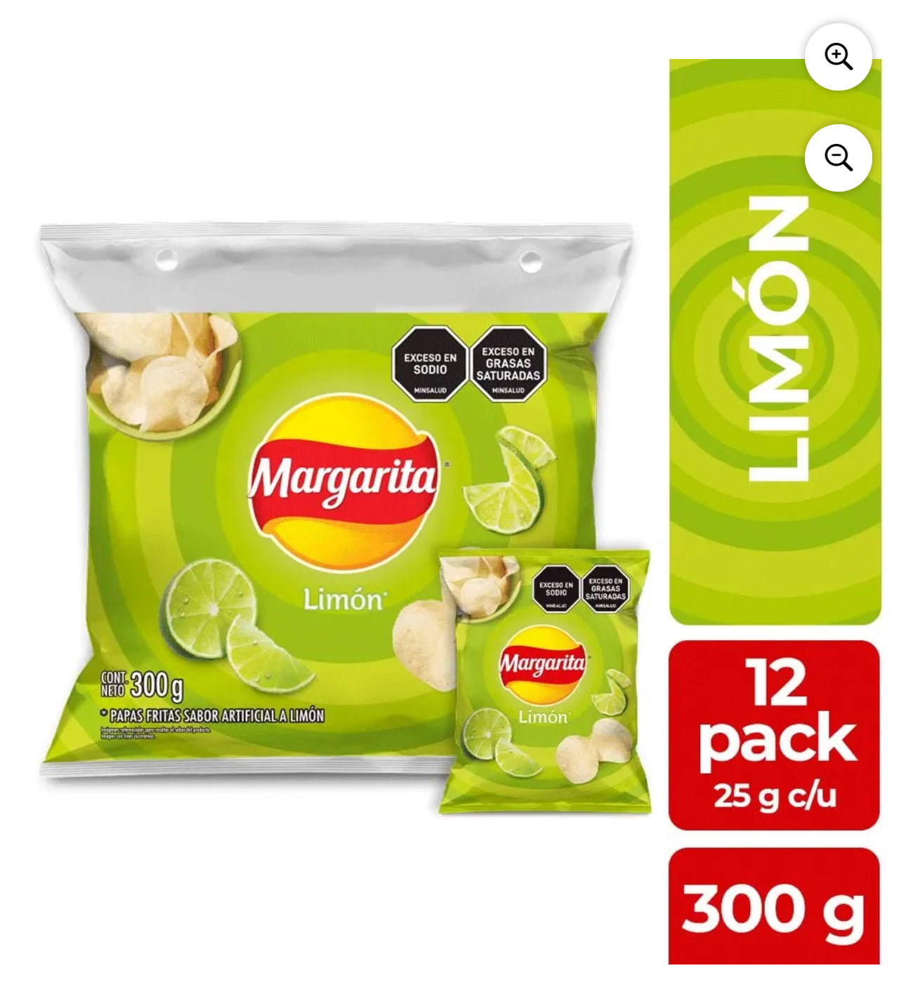 Papas Fritas Limón - 12 Units Flavored Potato Chips