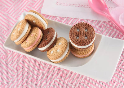 Festival Strawberry Cookies | Cream Strawberry Sandwich Cookies | Natural Dyes & Low Sodium | High Cream Content | 14.22 Oz (Pack of 1)