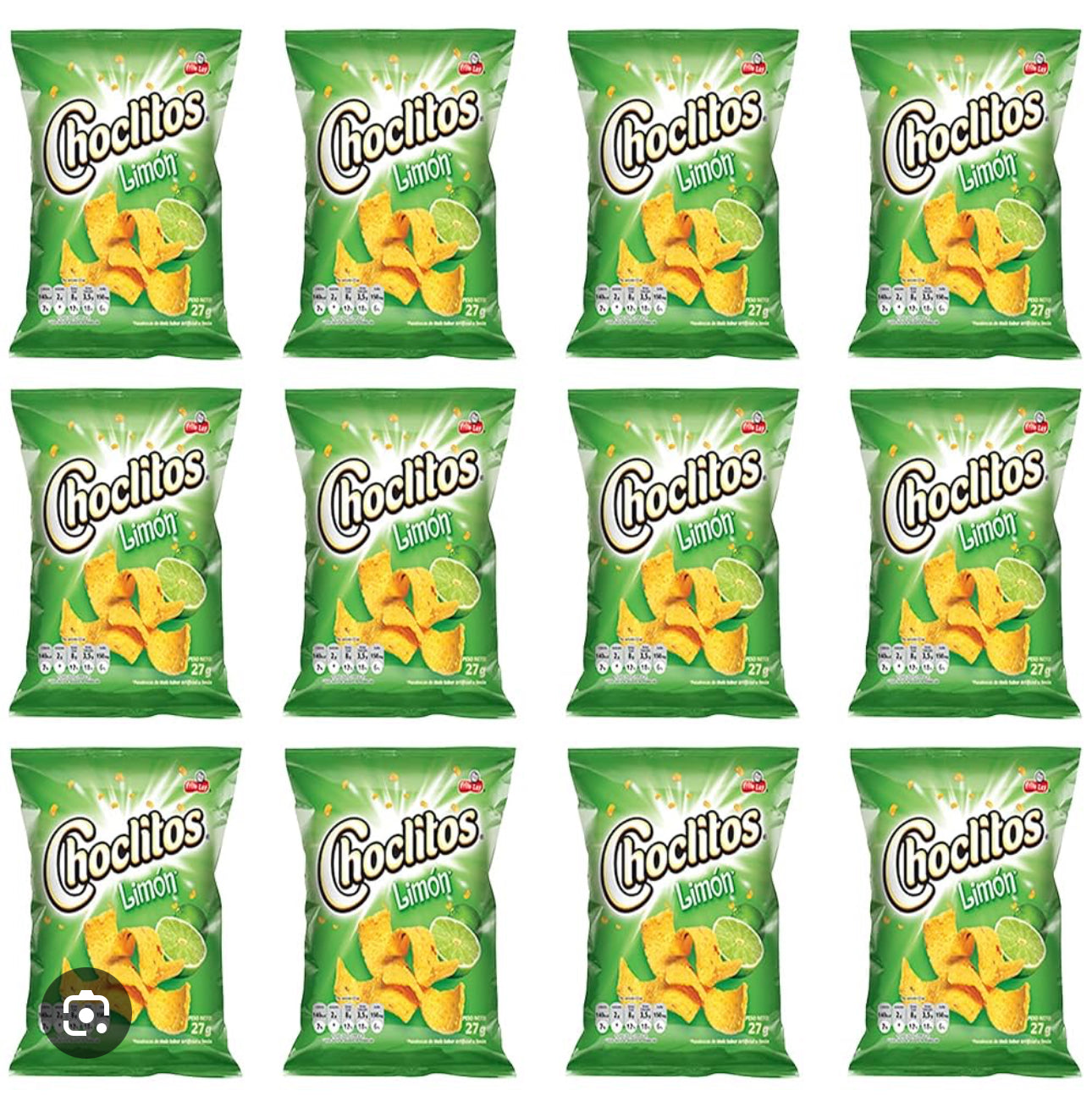 CHOCLITOS 2 PACK 12.                  Corn Chips Lime Flavor 2 PACK 12 Units