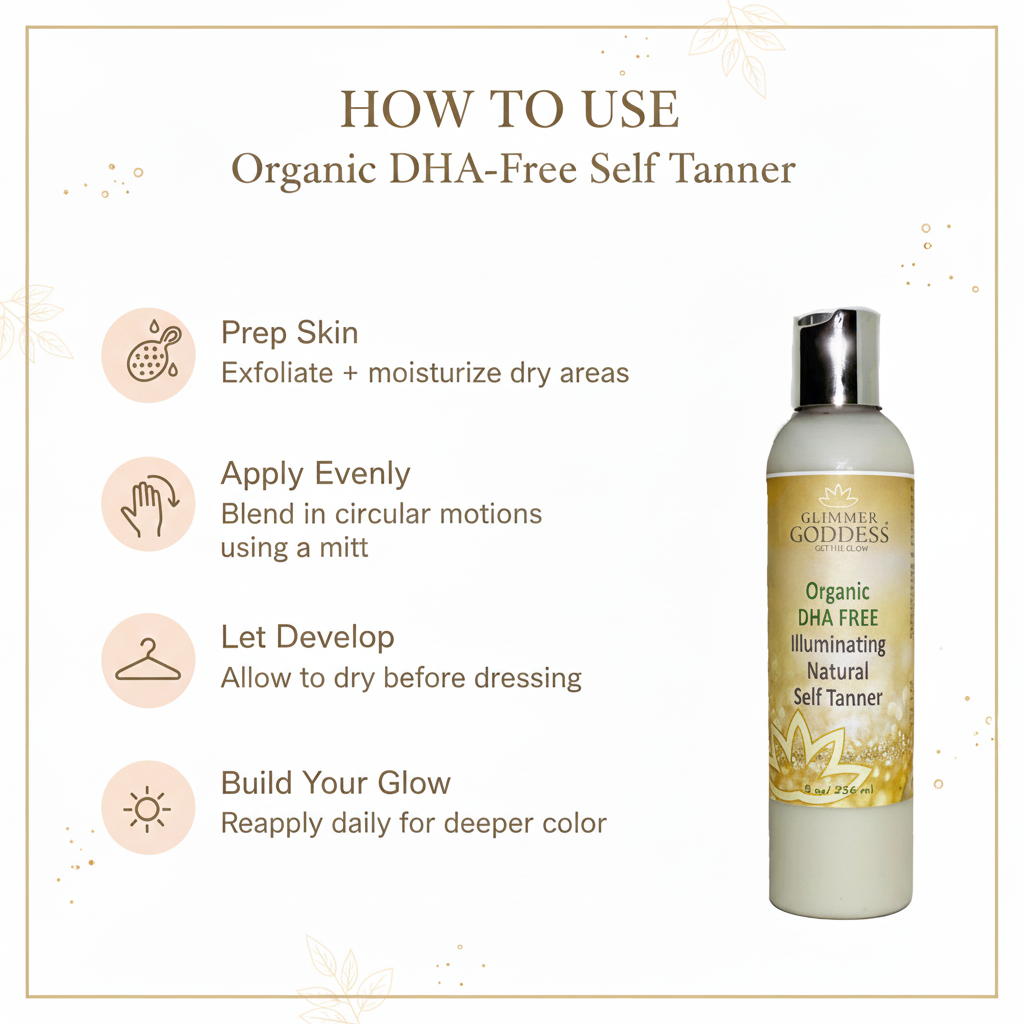 Organic DHA-Free Self Tanner – Natural Sun-Kissed Glow for Sensitive Skin