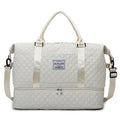 Duffle Gym Shoulder Lightweight Travel Bag (White)