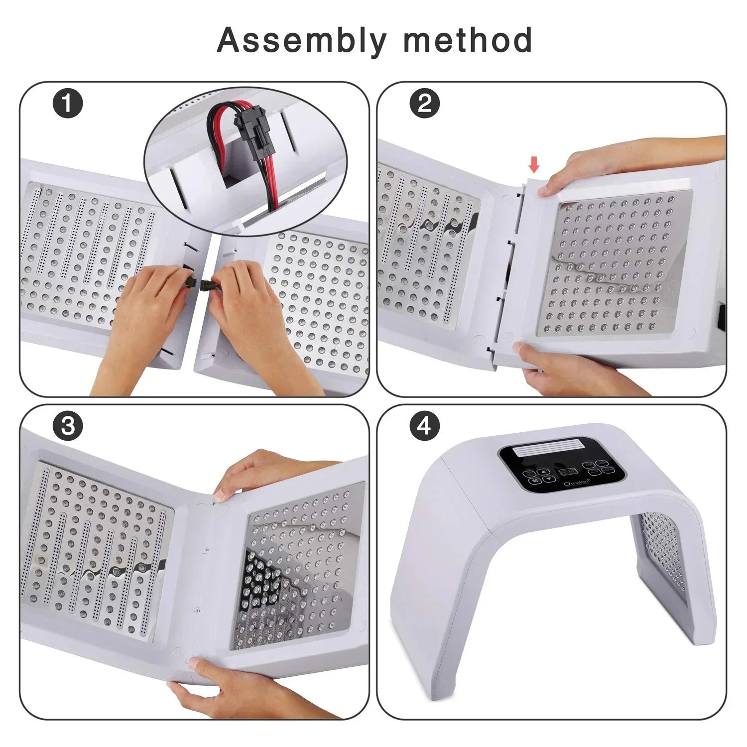 NNEOBA 7-Color LED Photon Heating Facial Mask for Home Skin Care