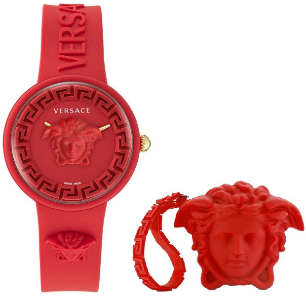 VERSACE Mod. MEDUSA POP + VERSACE RED SILICON PURSE