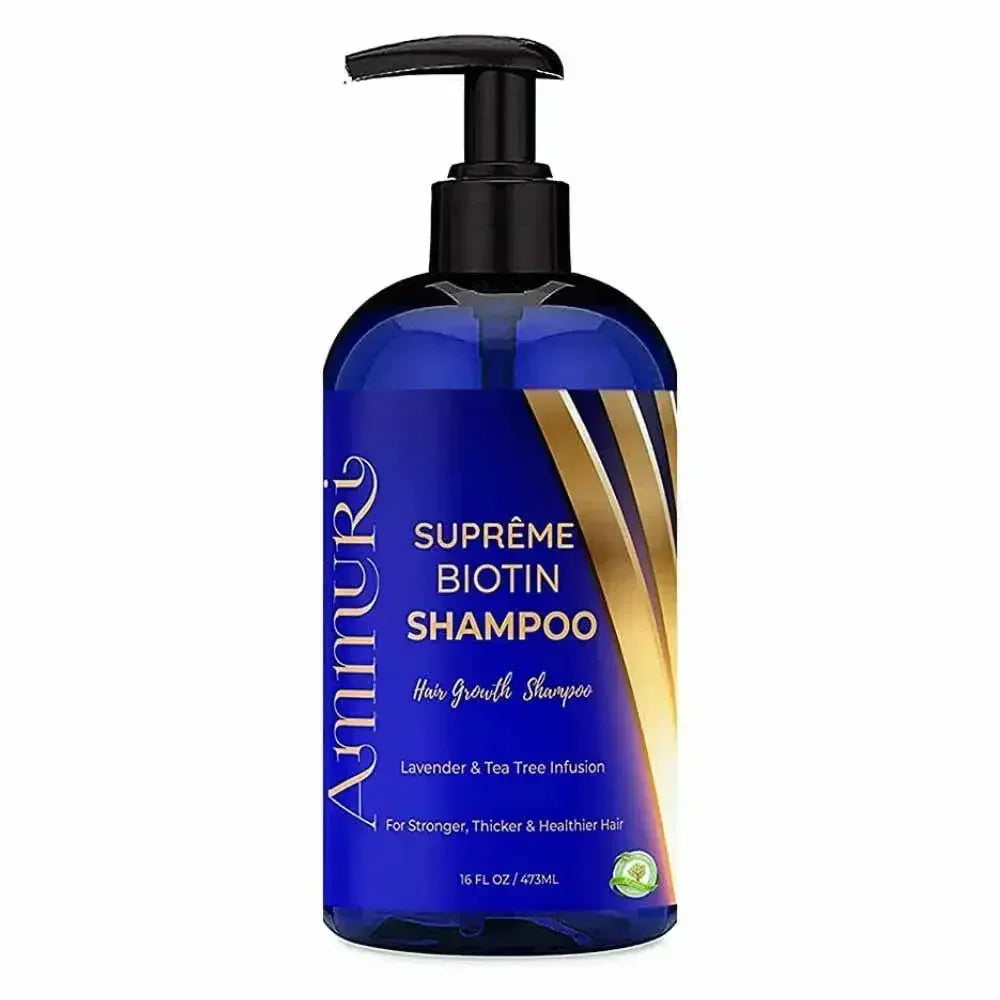 Ammuri Biotin Haircare Set – Anti-Hair Loss Shampoo & Strengthening Hair Serum for Men & Women
